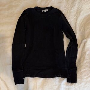 Cotton Citizen Women's Black Long Sleeve Top